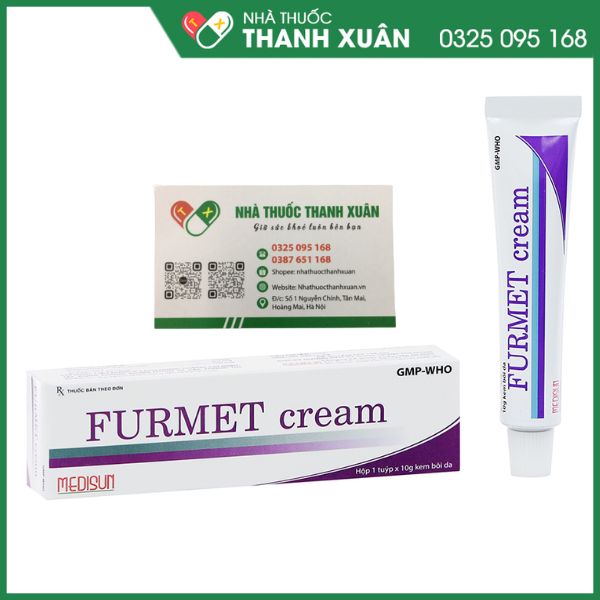 Kem bôi trị nấm, viêm da có biến chứng nhiễm trùng Furmet Cream